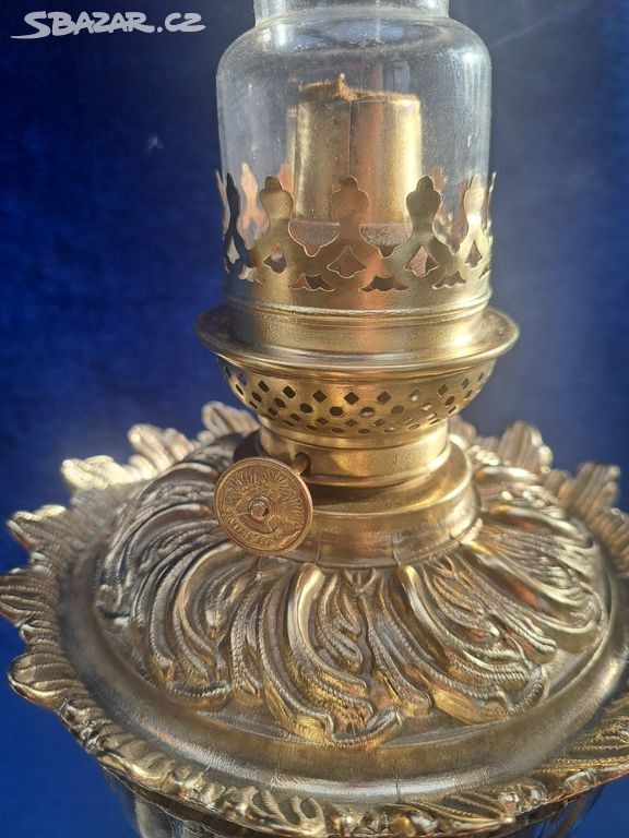 Francouzská secesní petrolejová lampa k olympiádě 1900 - 13