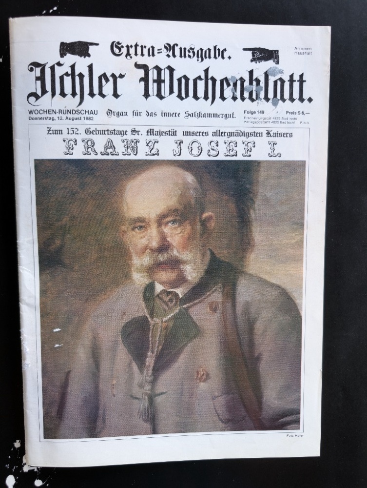 Umělecký list s tiskem+Dvojstránka časopis,císařFJ - 13