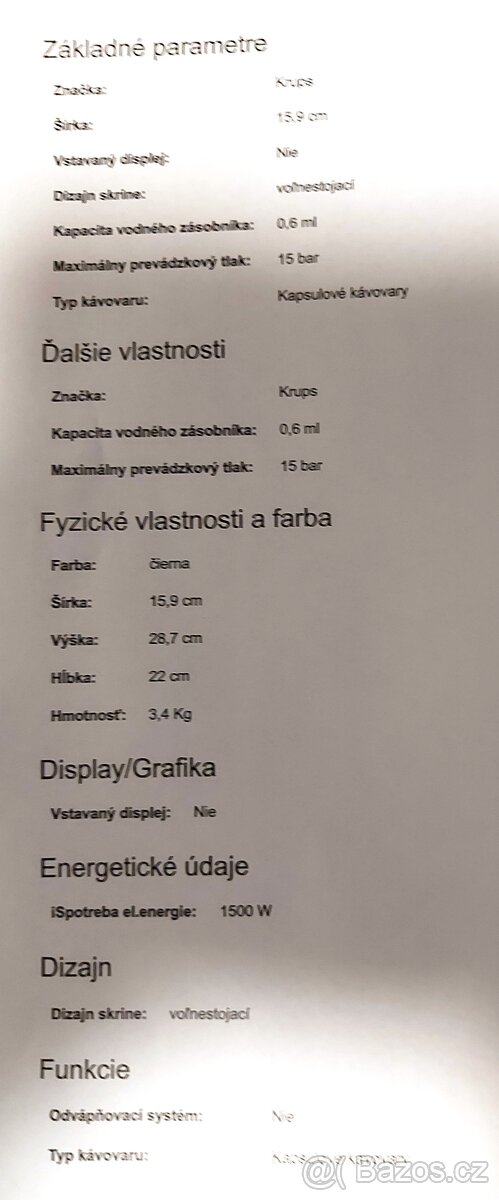 Kávovar na kapsle KRUPS KP10B31 - 13