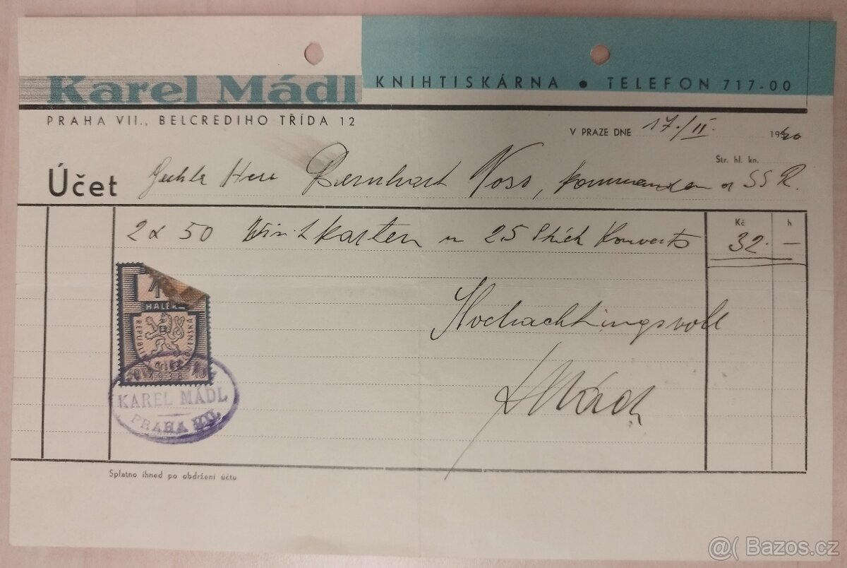 DOKUMENTY PO GENERÁL SS BERNHARD VOSS 2 - 13