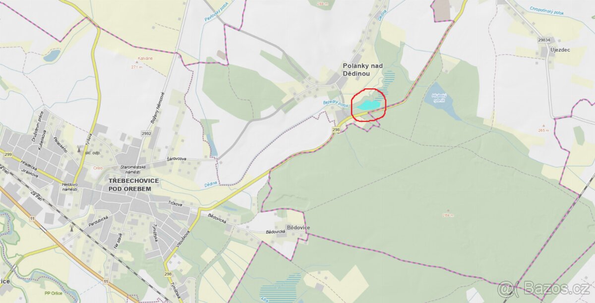 Prodám pozemky v k.ú. Polánky nad Dědinou Třebechovice pod O - 13
