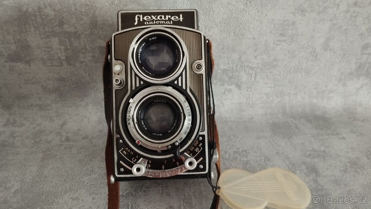 Starý fotoaparát Flexaret VI automat s brašnou, krabici aj - 13