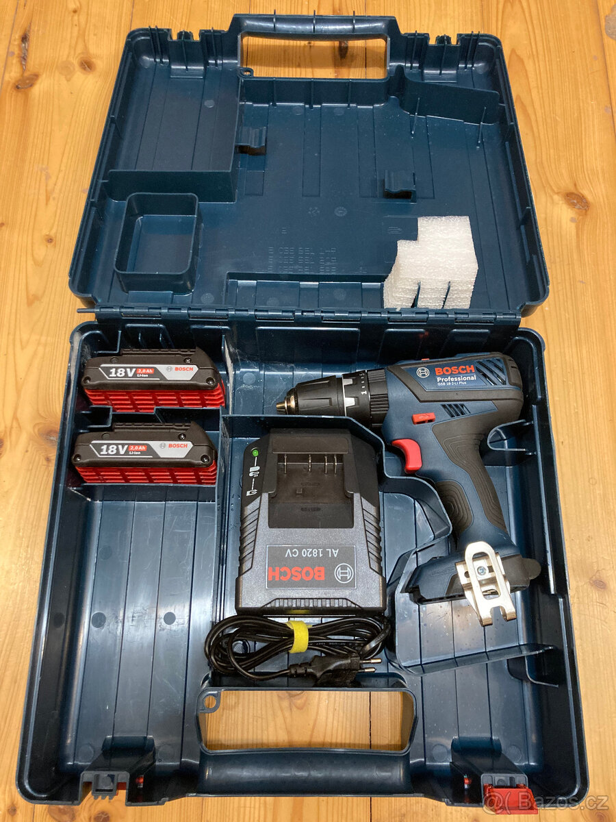 Aku vrtačka BOSCH GSB 18-2-LI Plus, 2x2.0Ah, 18V, kufr - 13