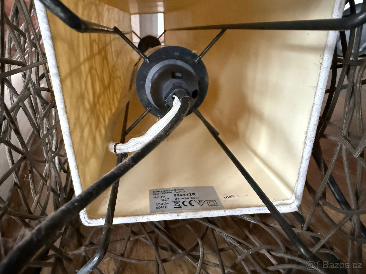 Designová stojací lampa DECO ratanová - 13