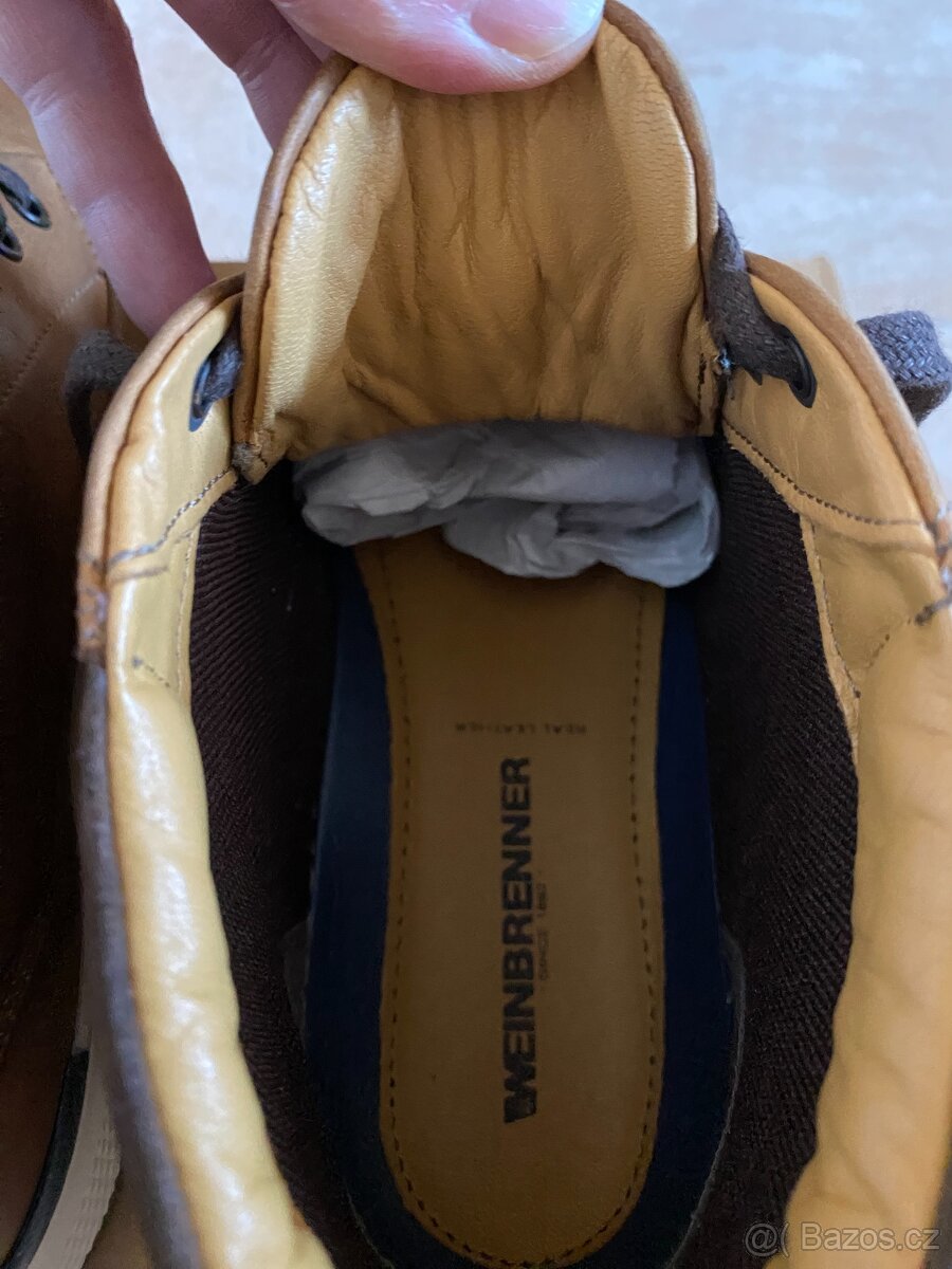 Nové pánské kožené podz./zimní boty Weinbrenner - č. 44 - 13