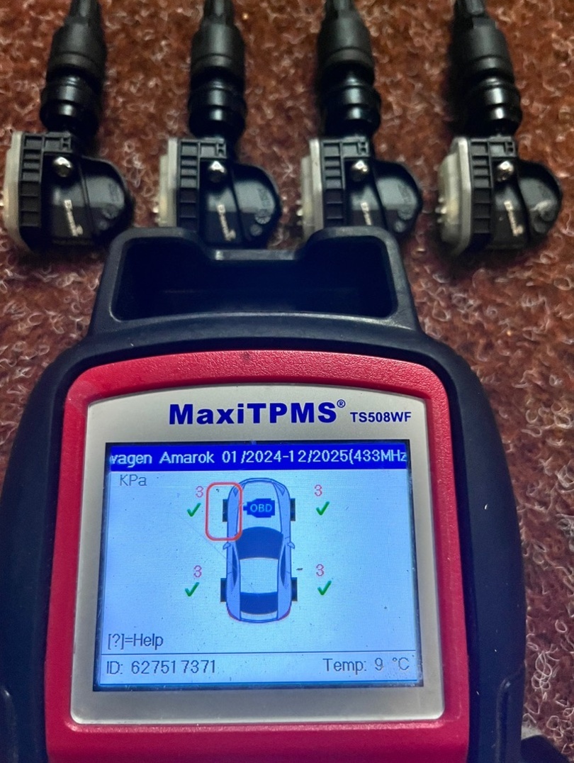 4x TPMS - Senzory - Volkswagen - 13