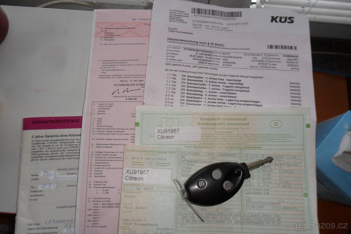Citroen C5 com. 2.0HDi/100kW. r. 2007, Servis. kniha - 13