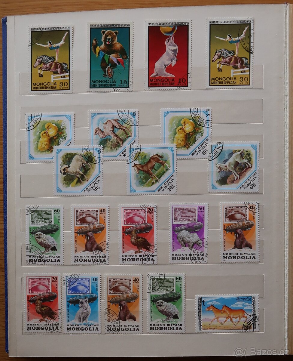 Album modrý + známky Mongolsko - 13