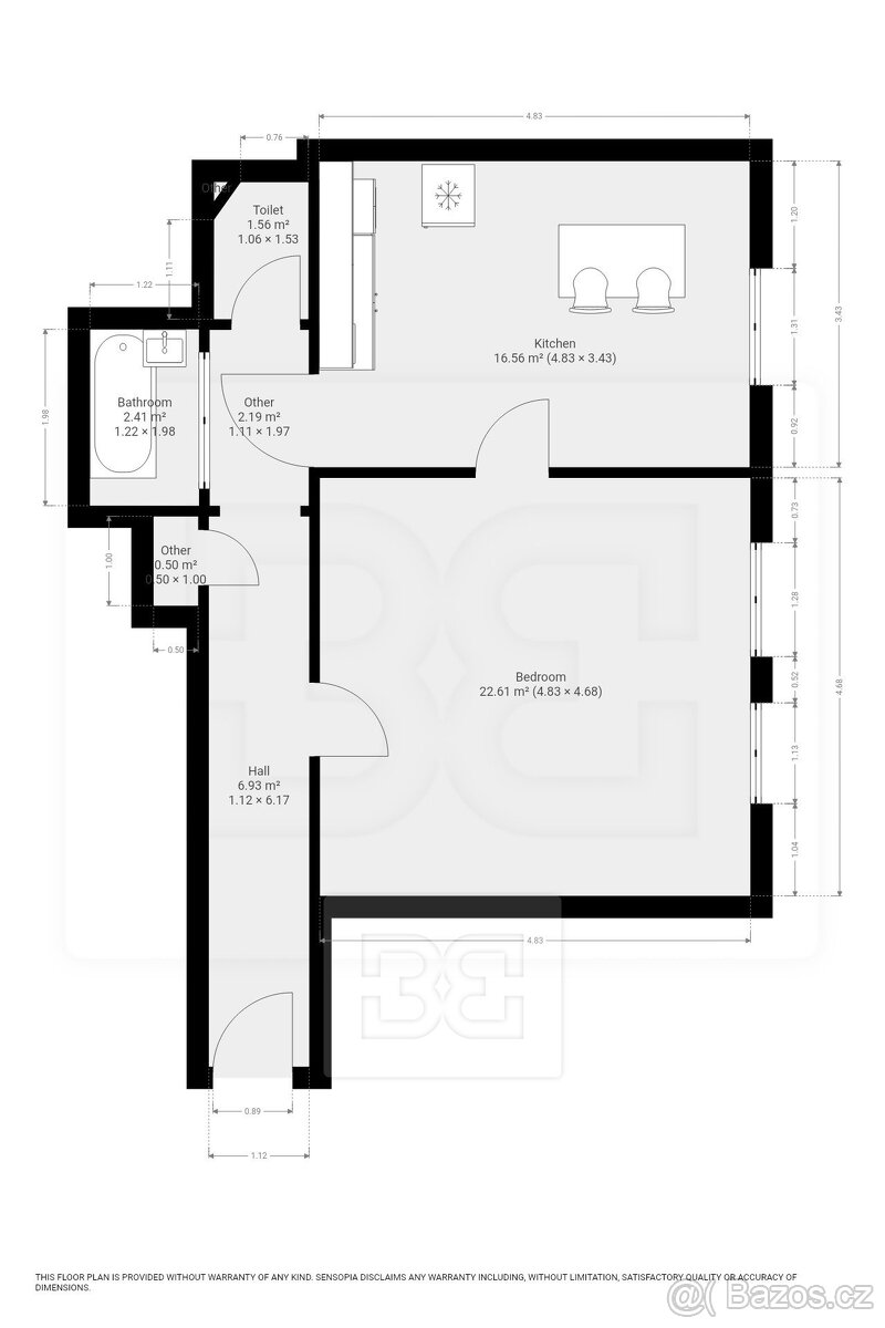 Pronájem bytu 2+kk 60 m², Praha - Libeň, ev.č. N08641 - 13