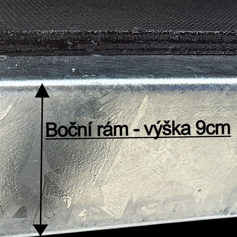 Brzděný přívěsný vozík 1300Kg, 2,65m x 1,30m, svařovaný rám - 13