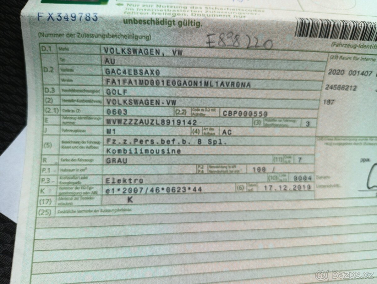 VW E-Golf, rv 2020, 100kw,52000km, 1 majitel - 13