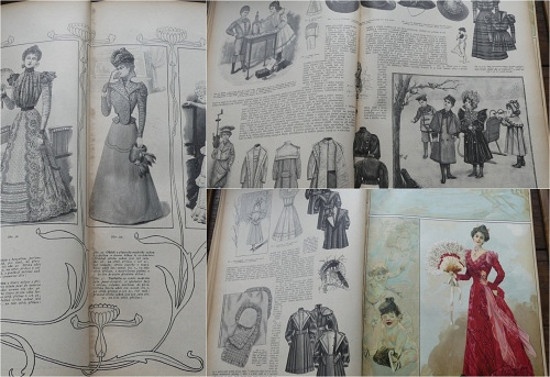 Nové Pařížské módy, svázaný ročník 1898, starý módní časopis - 13