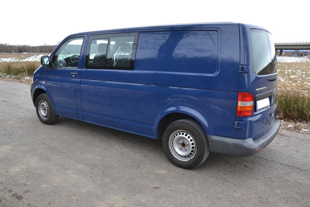 VW Transporter T5 LONG 2.5 TDi, Klima, 6 míst, ČR,2křídlé dv - 13