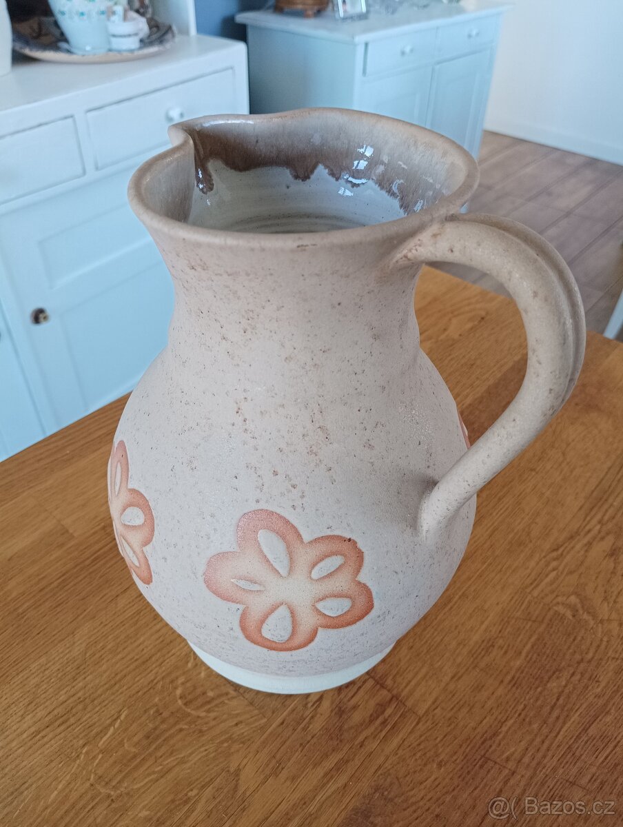 KERAMICKÝ DŽBÁN RUČNĚ DEKOROVANÝ - 13
