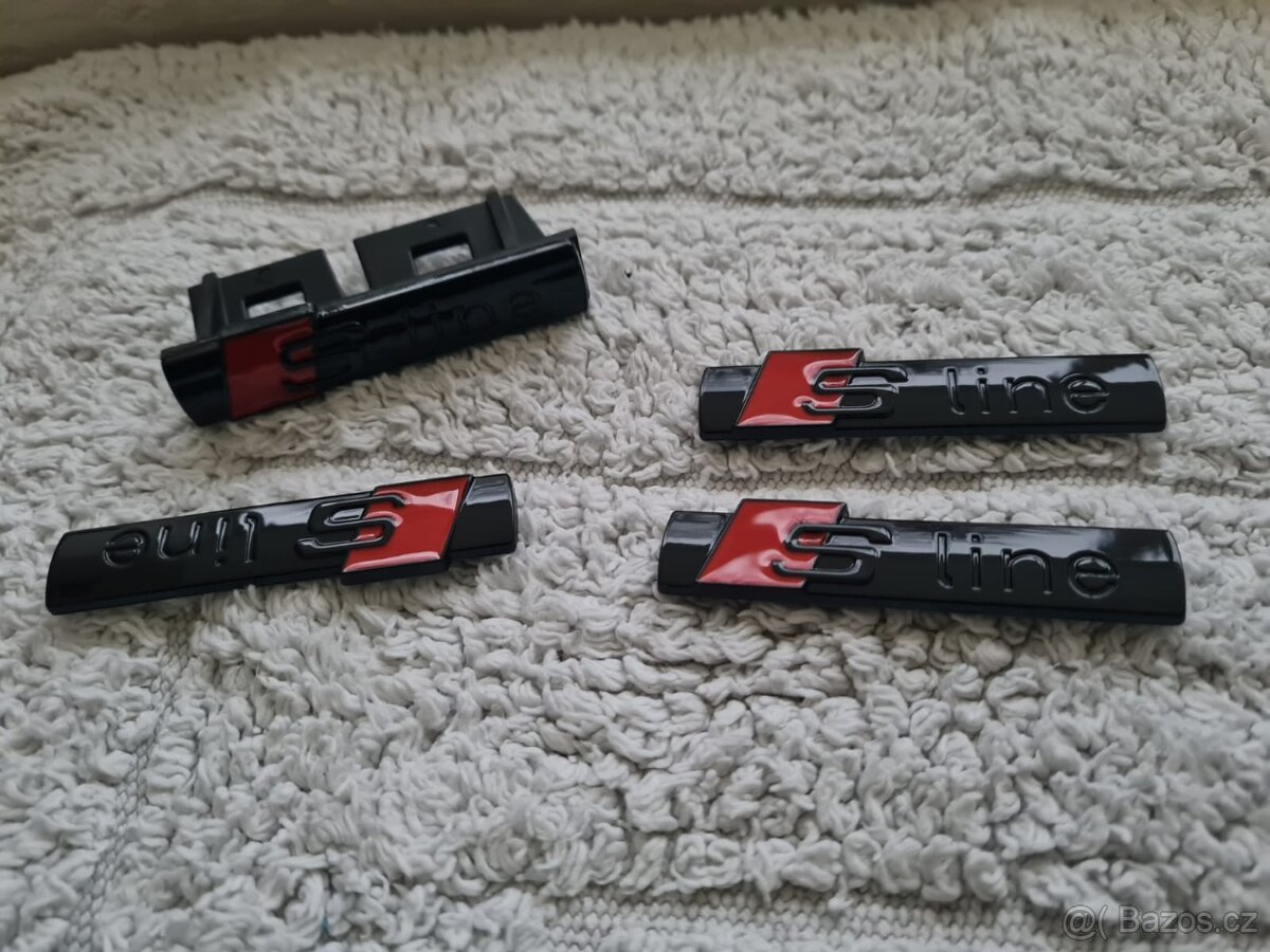 Cierne a sive Napisy S-LINE pre AUDI - 13