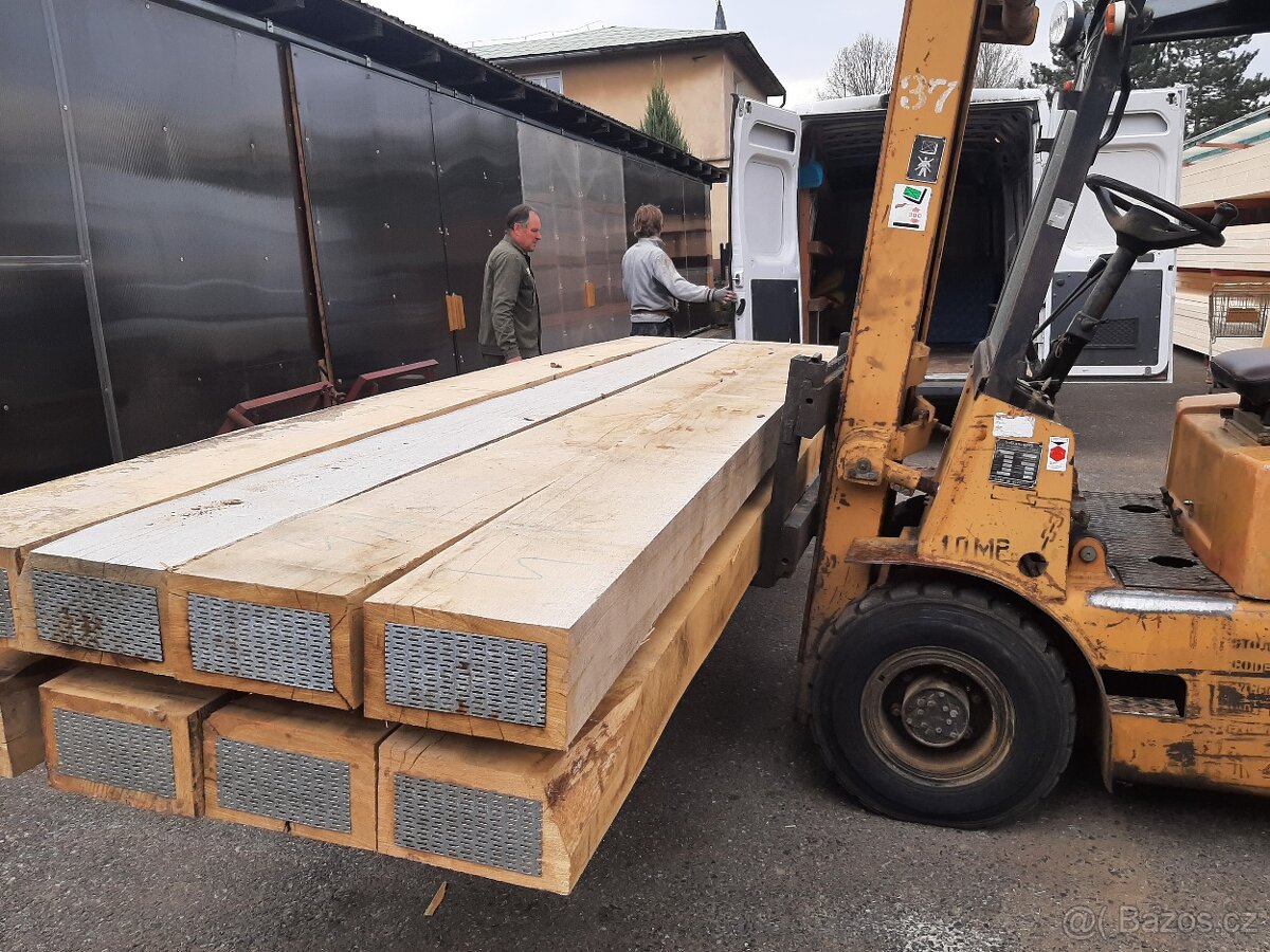 Dubové fošny, prkna, pražce a hranoly...přírodně sušené 15% - 13