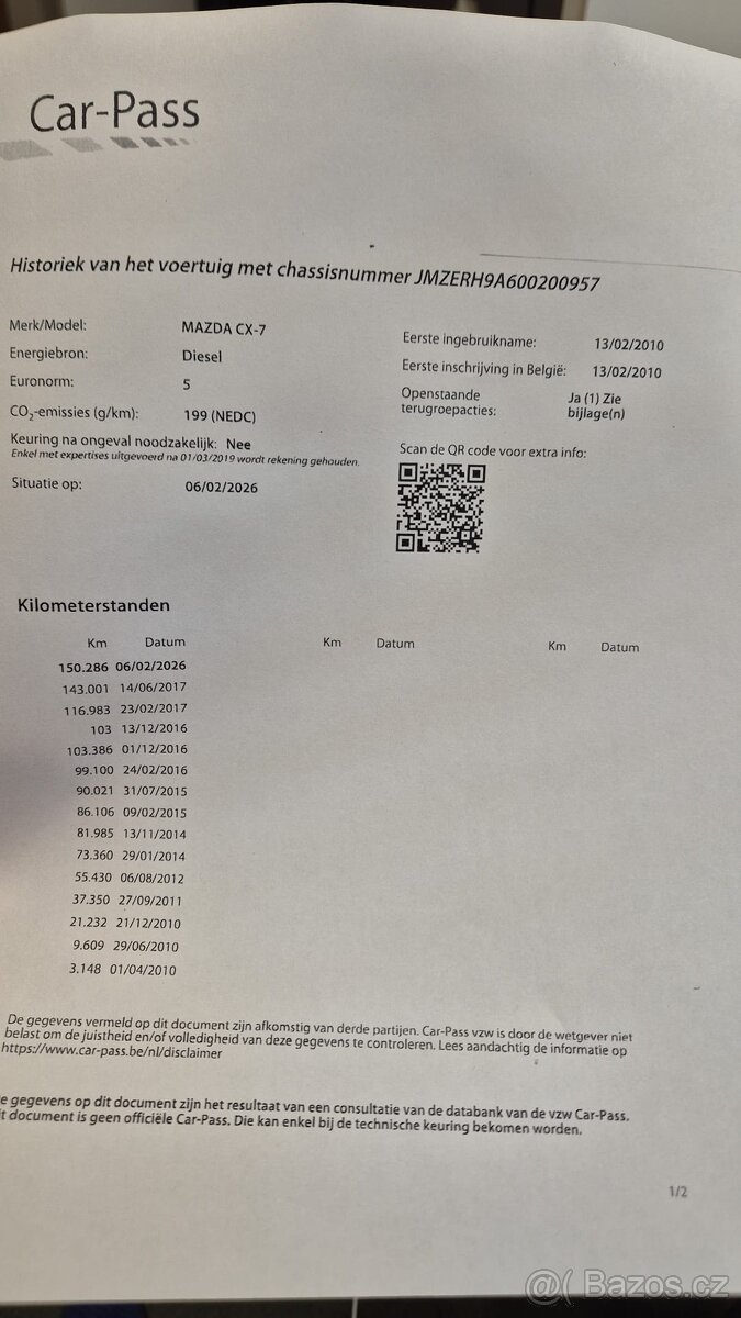 Mazda CX-7 2,2 d 2010 - 4x4 , 150 tkm CAR-PASS - 13