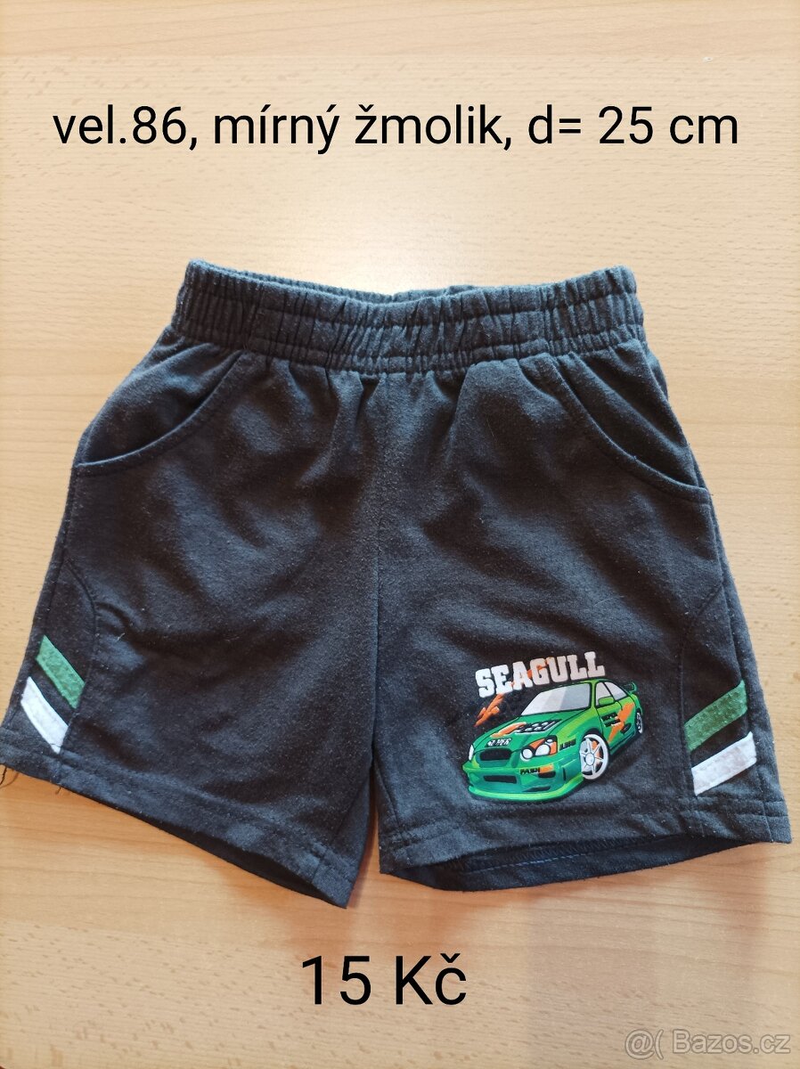 Tepláky,kalhoty,kratasy vel.86 různé - 13