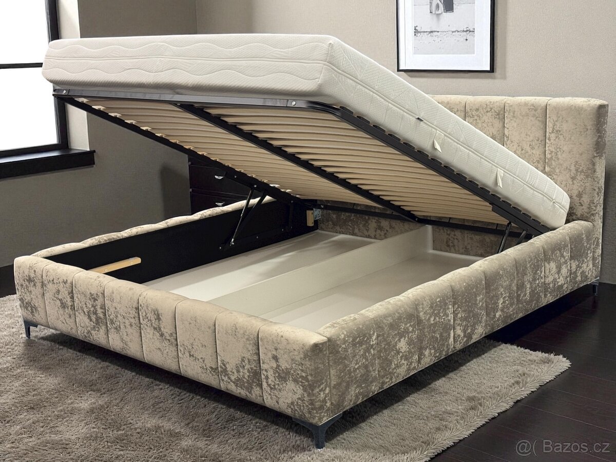 Manželská postel 180/200 a 160/200 úplně nové . - 13