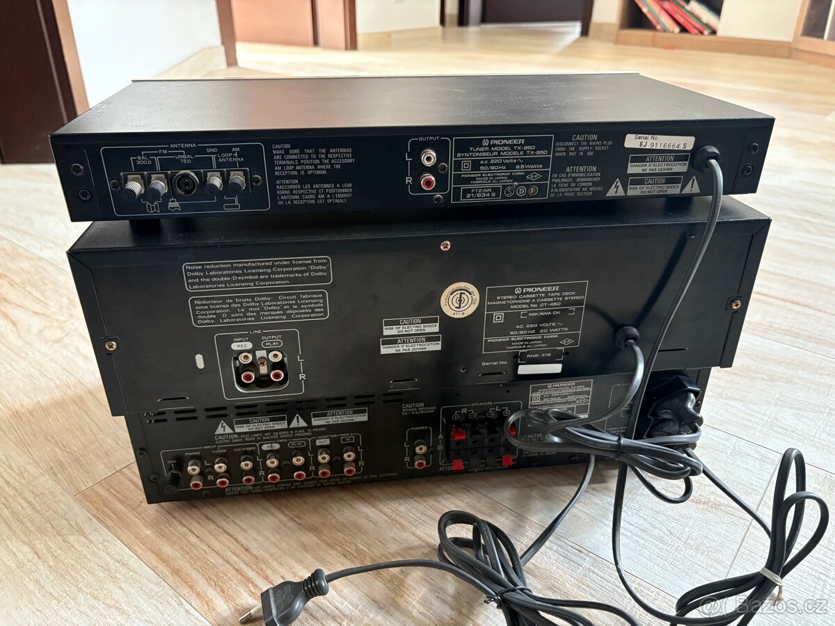 Sestava Pioneer: zesilovač SA-550, tuner TX-950, deck CT-450 - 13