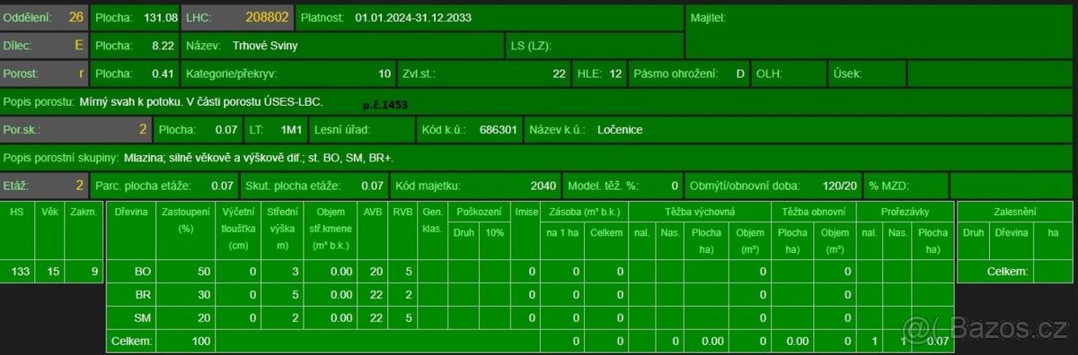 Prodám lesní pozemky v k.ú. Ločenice, p.č. 1452 a 1453 - 13