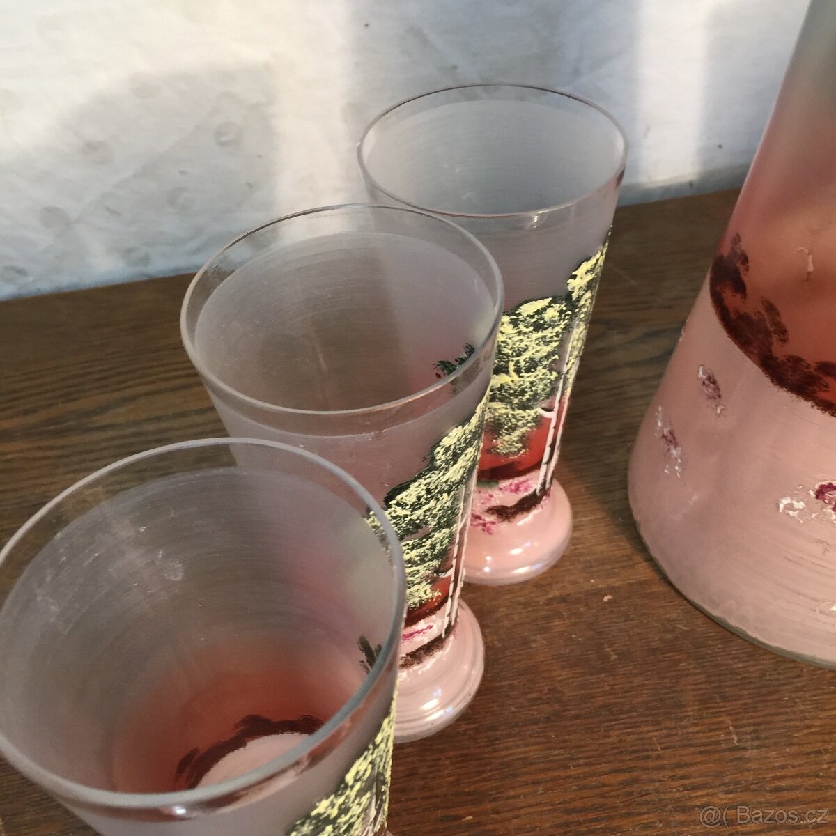 džbán a šest sklenic malovaná souprava - 13