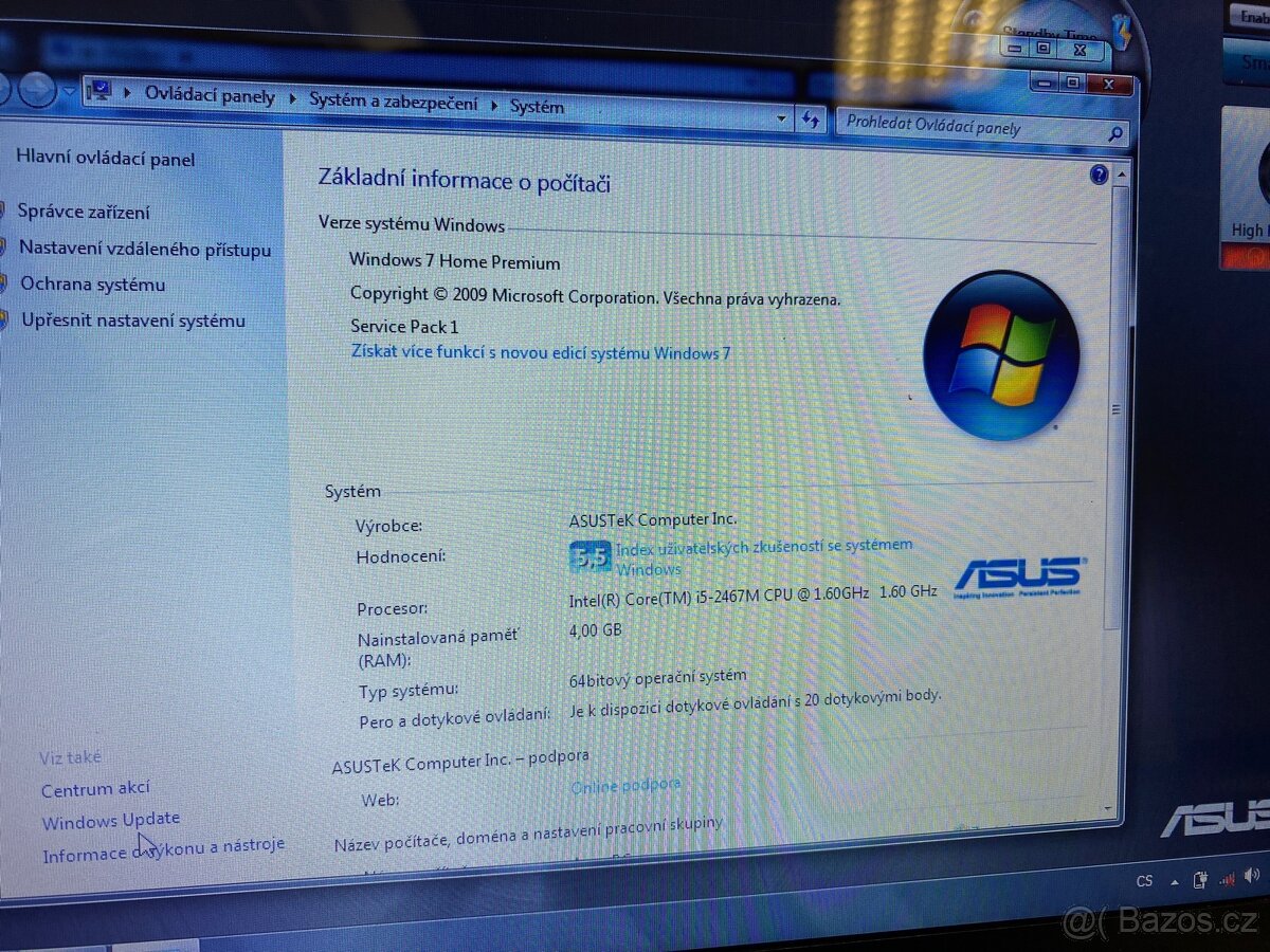 Asus ultrabook UX21E kovový - 13
