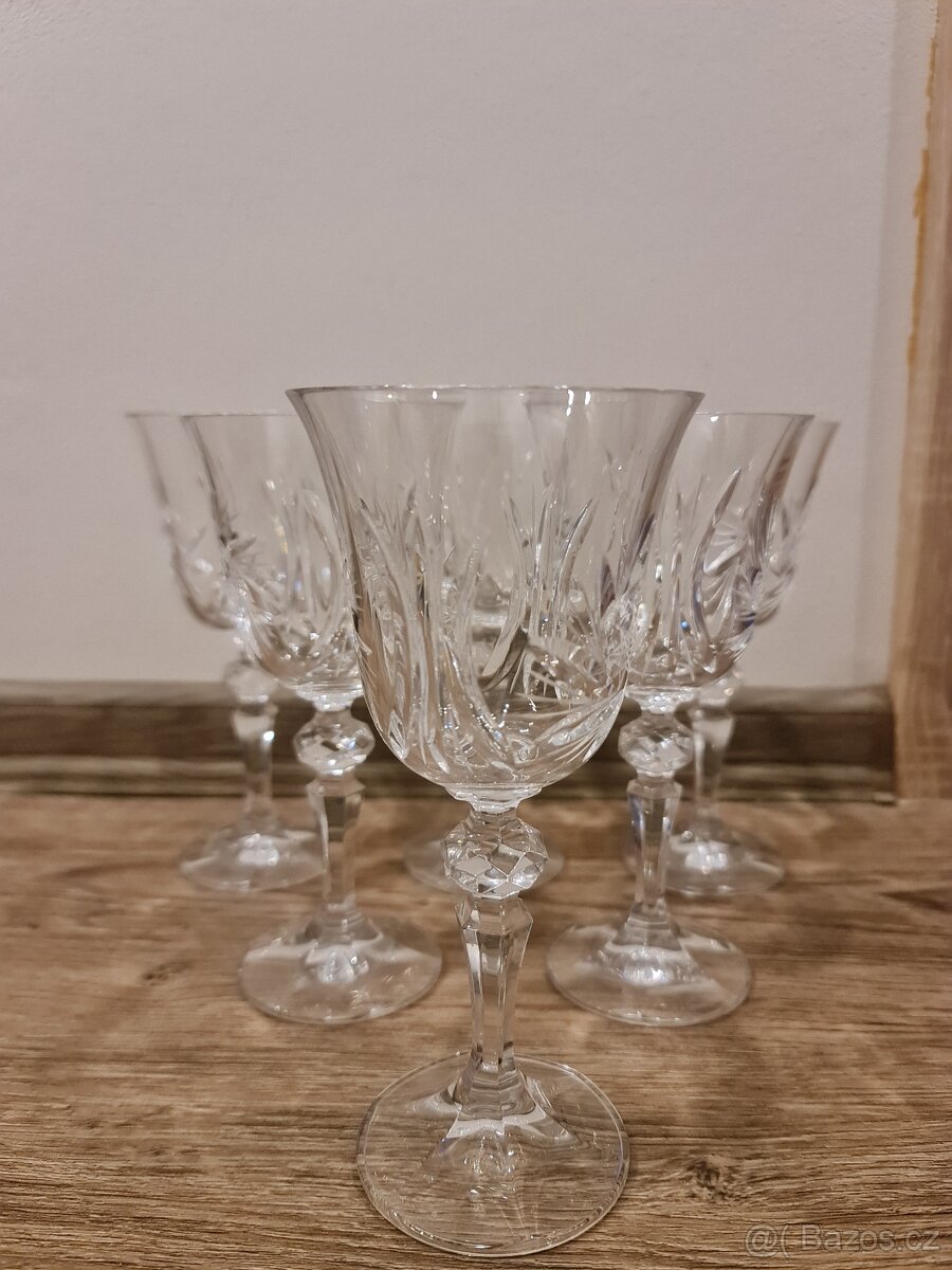 Skleničky skleněné, křišťálové, broušené - 13