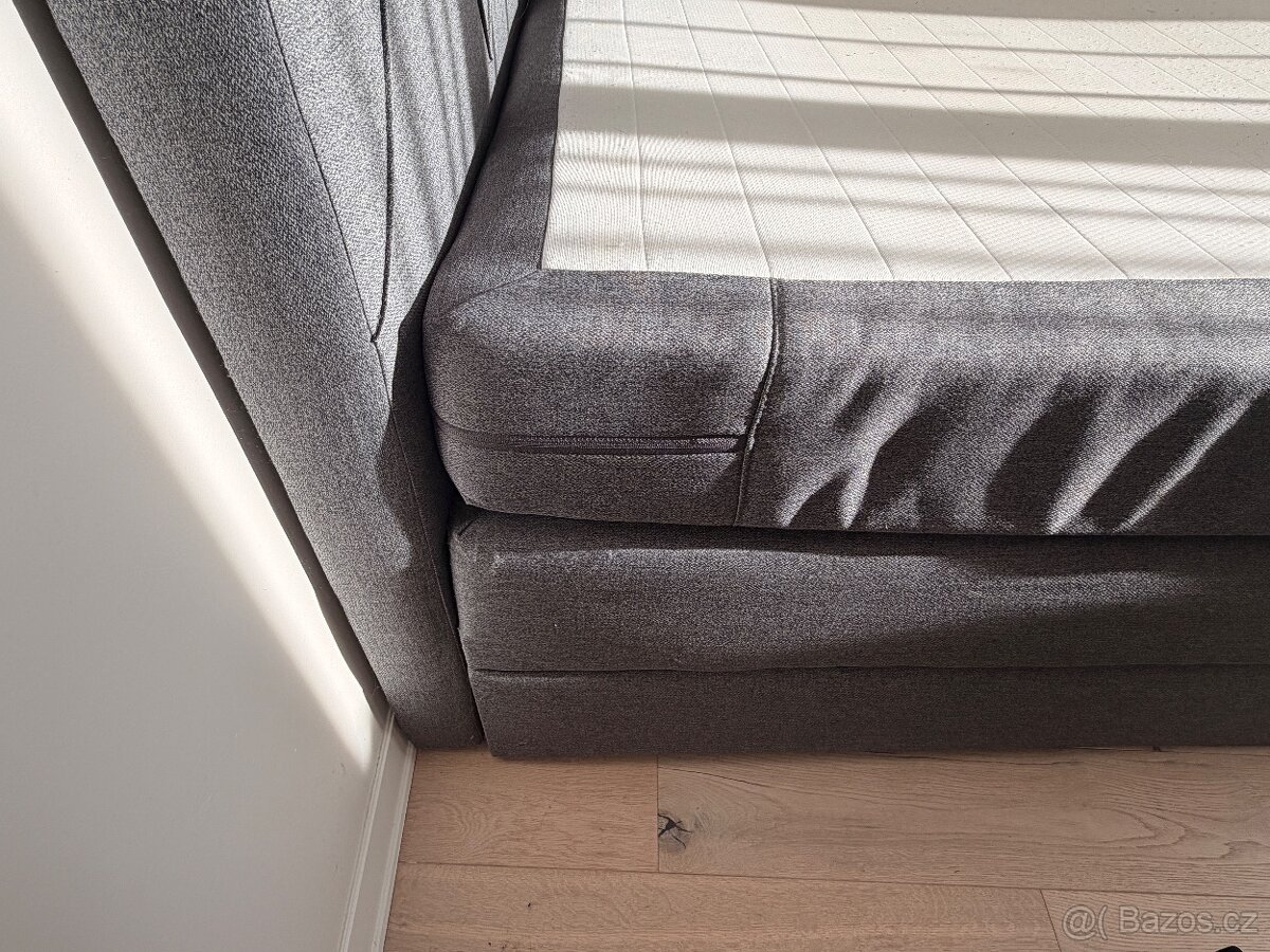 Boxspring postel s úložným prostorem 140x200 - 13