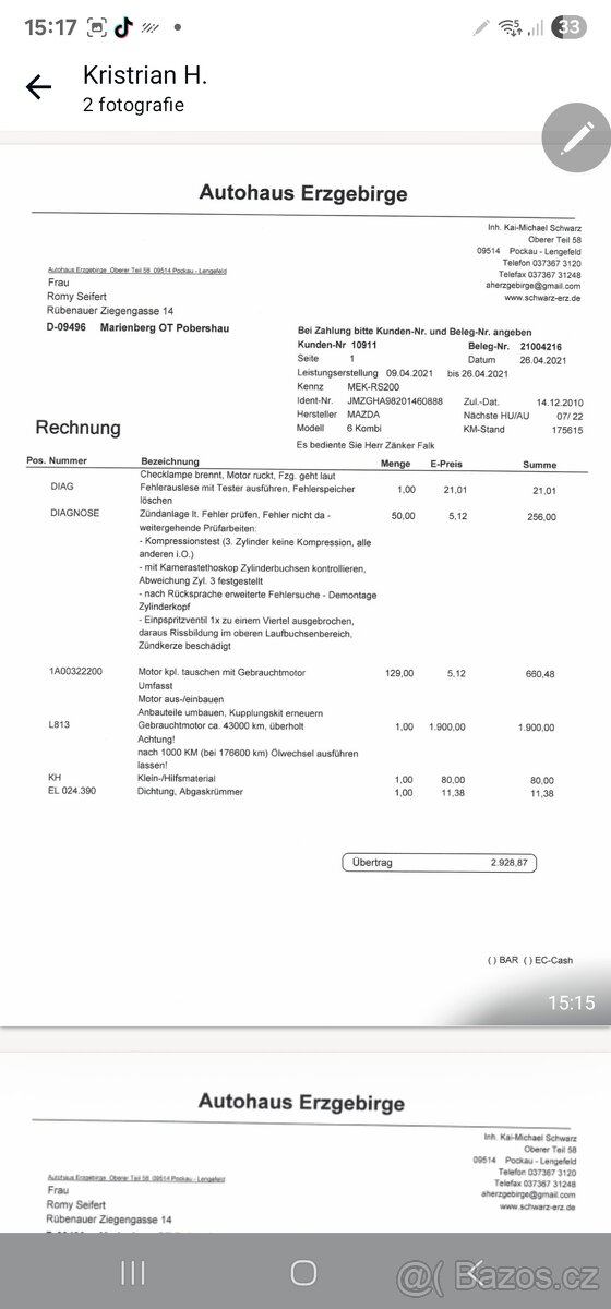 PRODÁM MAZDA 6 1.8 BENZÍN 88 kW – rok.v.2011 - 13
