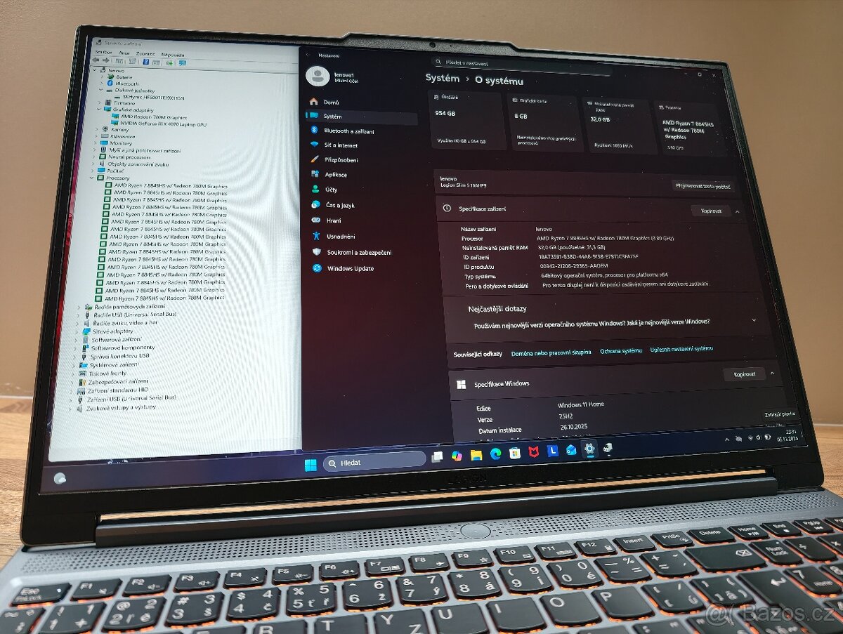 RTX 4070 8GB_LENOVO LEGION SLIM 5 16ARP9_R7-8845HS_2,5K - 13