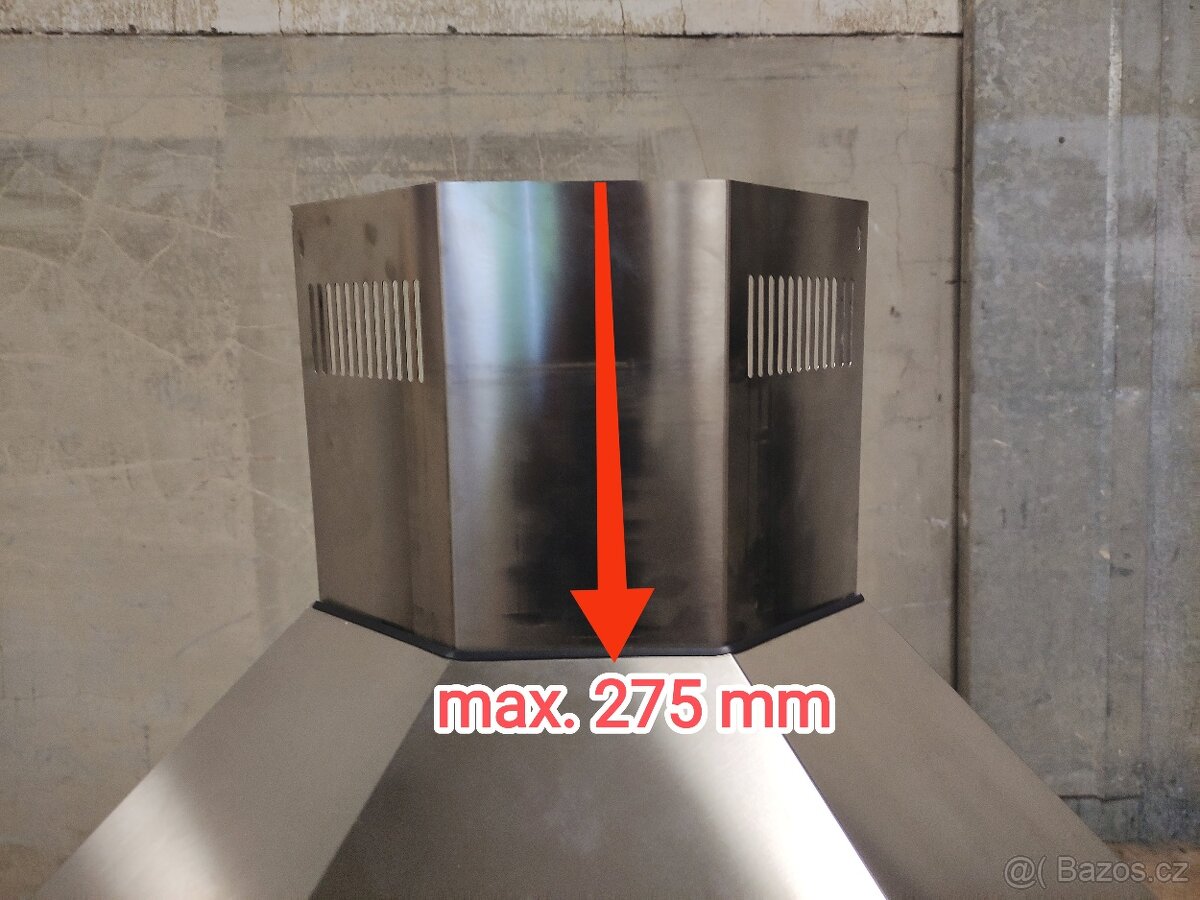 Nerezový digestoř rohový 100x54cm - 13