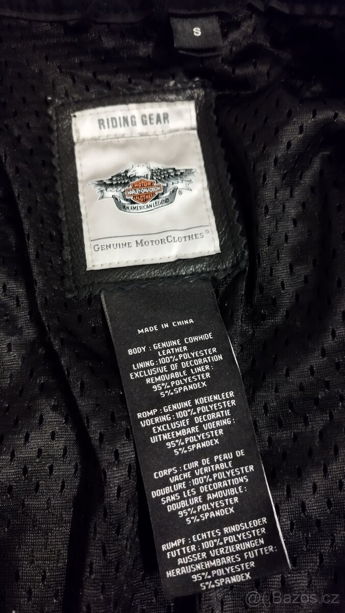 Harley Davidson dámská reflexní kožená bunda vel..S - 13