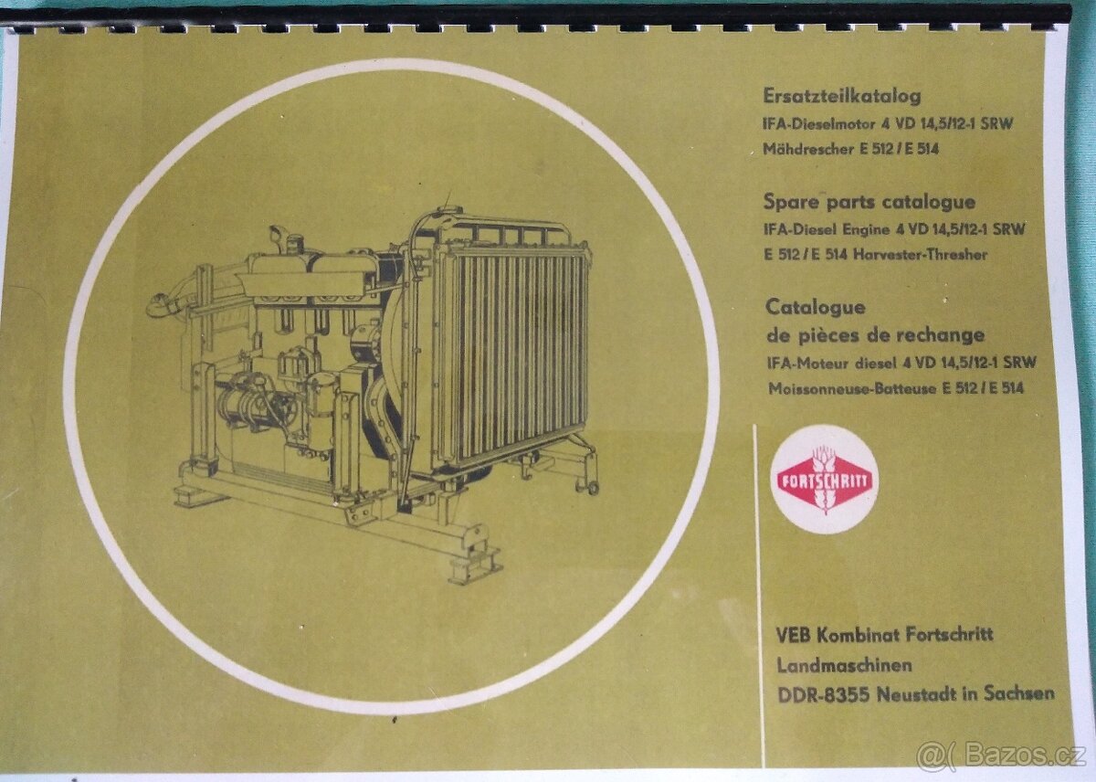 ombajn E 514 návod + kat. dílů + katalog dílů motor IFA - 13