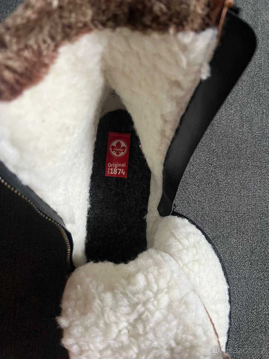 Dámské zimní kožené boty Rieker - 13