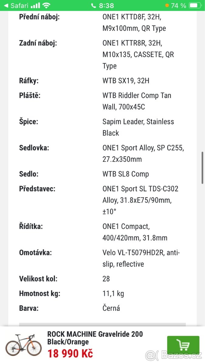 Gravel kolo - M rám - 13