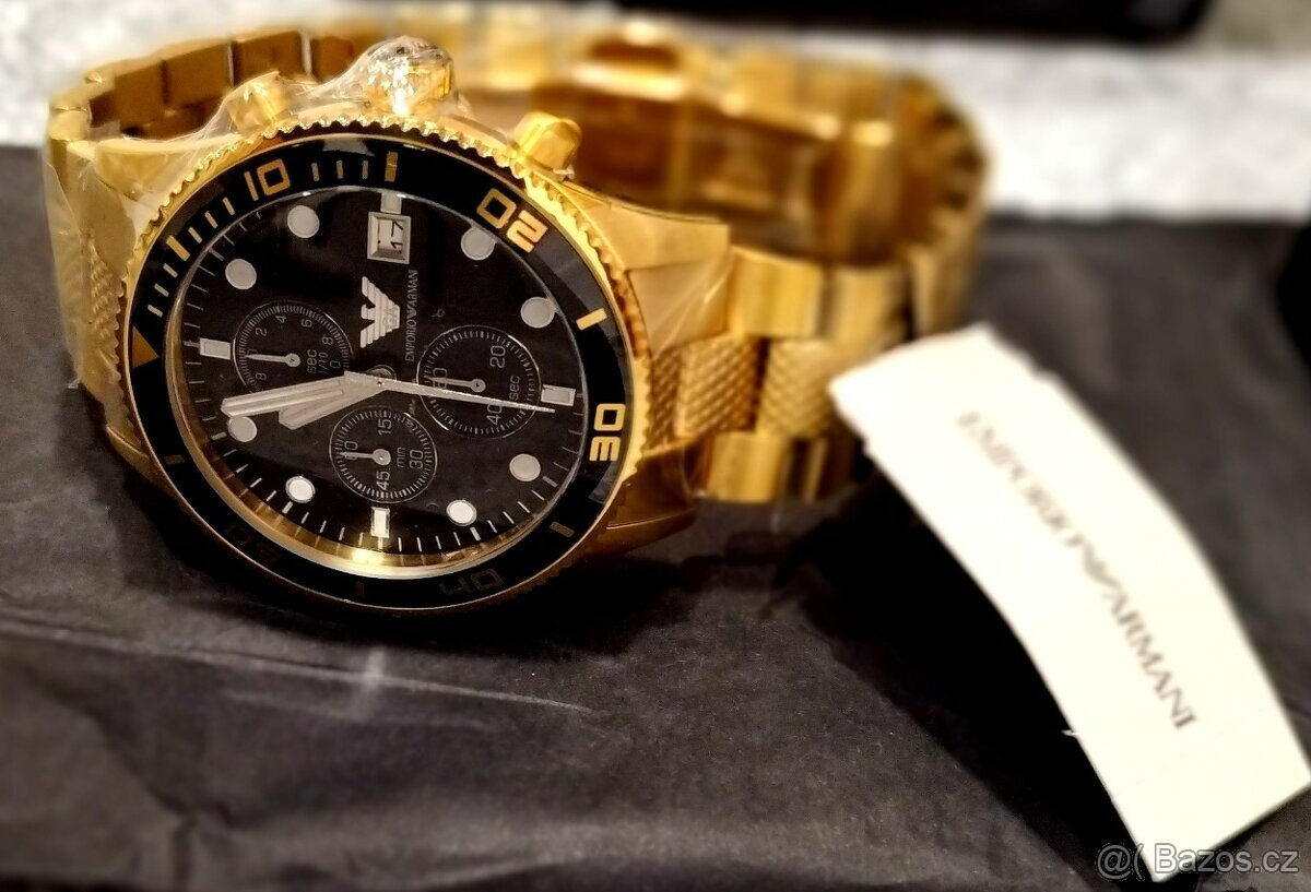Pánské hodinky Armani Gold Stainless - 13