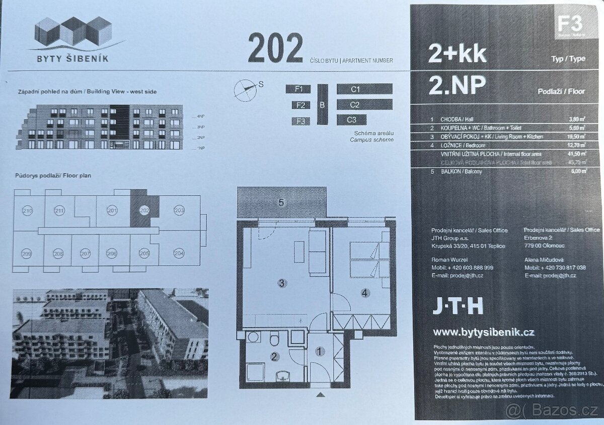 Pronájem bytu 2+kk Olomouc - 13