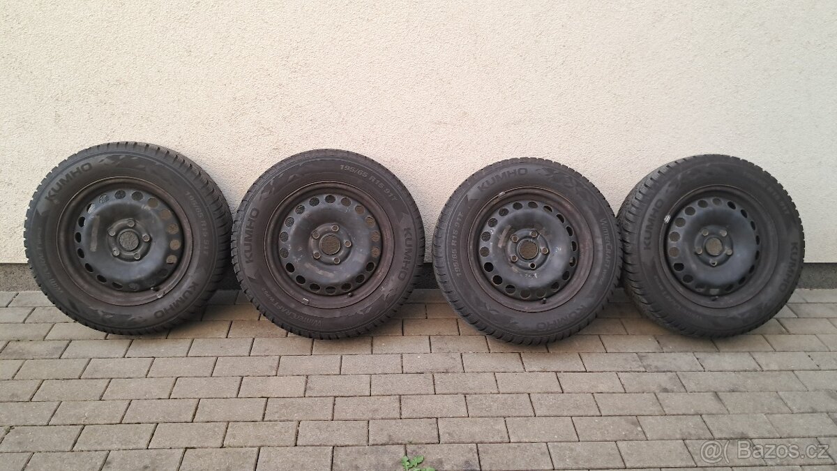 Prodám original zimní kola VW 195 65 15 5x112 - 13