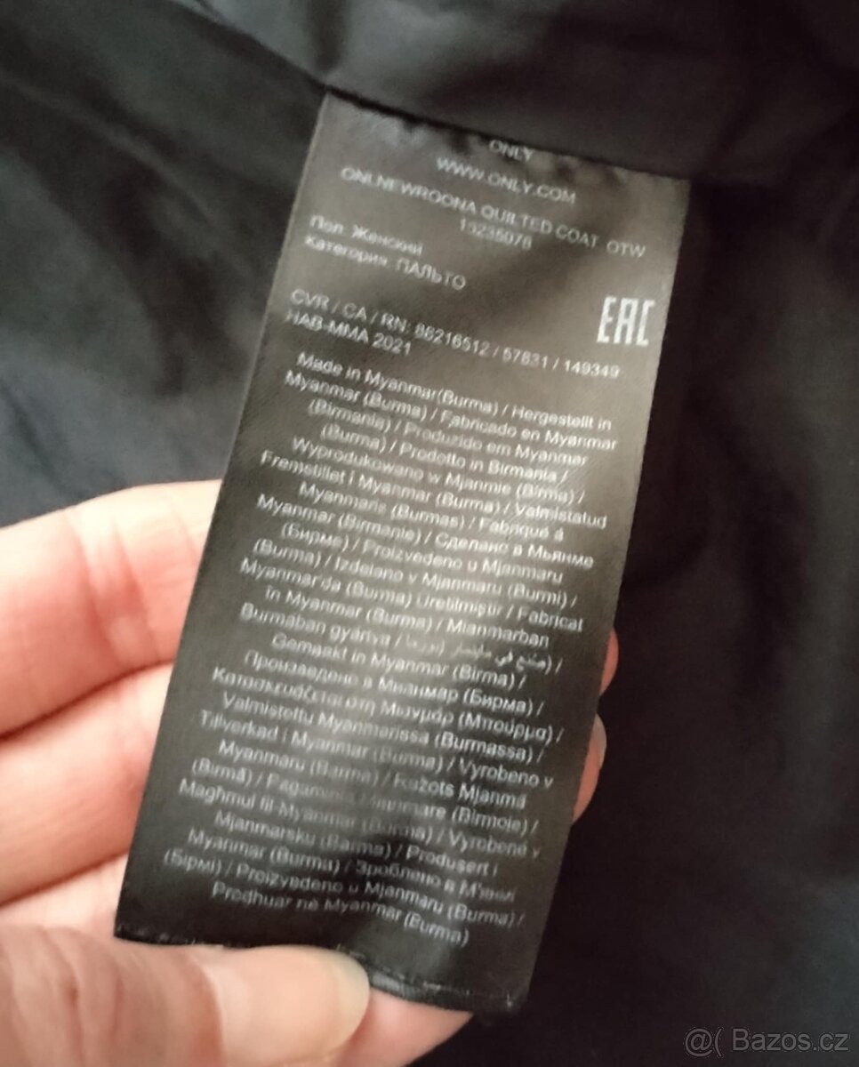 Dámská zimní černá bunda kabát s kožešinou Only NewRoona S - 13