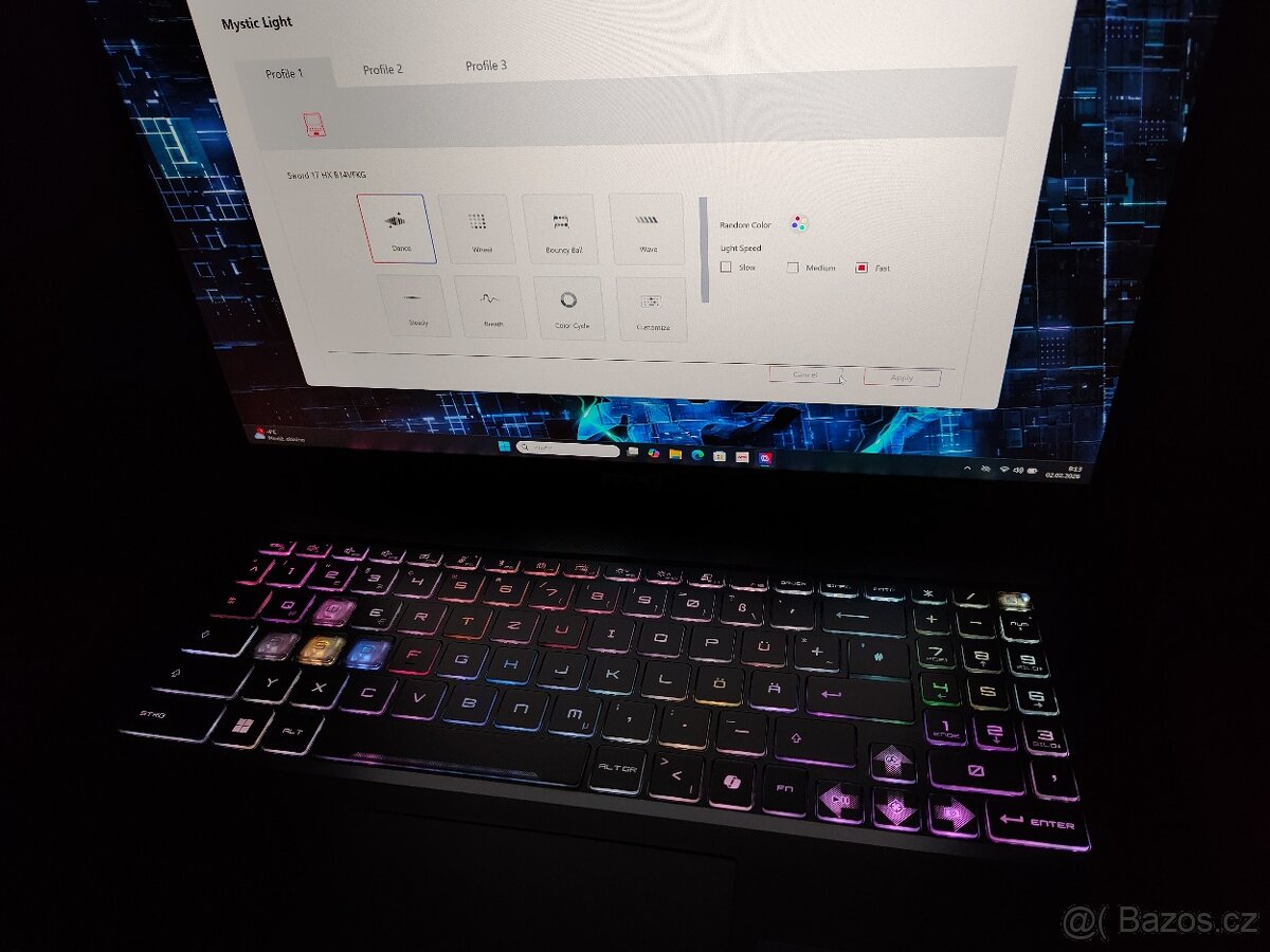Nepoužitý 17 Sword,RTX-4.gen Mux,i7-14th,QHD,1TB-ZÁRUKA-ToP - 13
