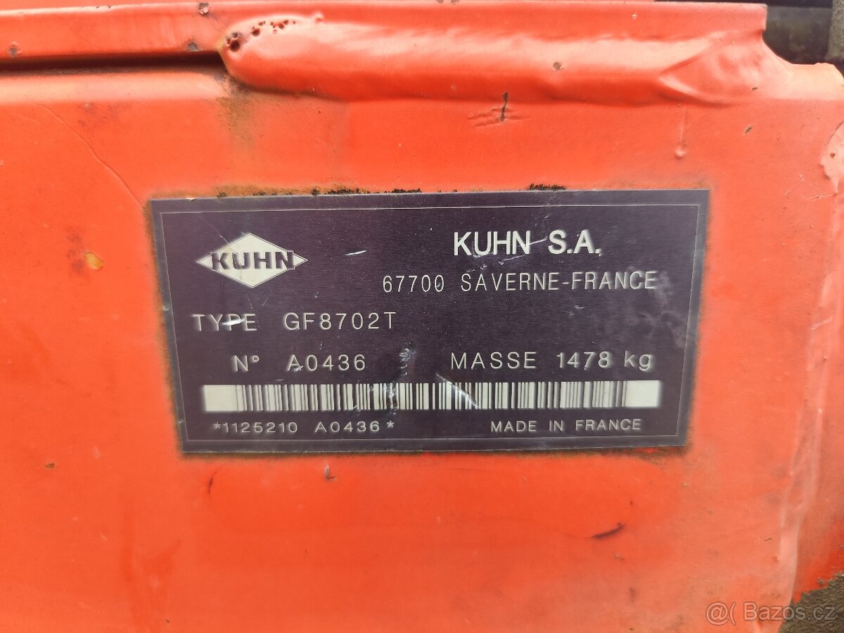 Obraceč píce KUHN GF 8702T - 13