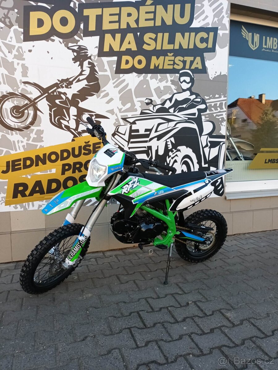 Pitbike Thunder 125cc 17x14 E-start zelená - 13
