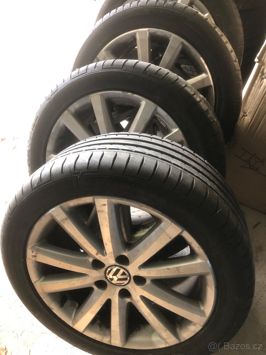 VW originál alu kola 7,5Jx17 s pneu,pěkny stav - 13