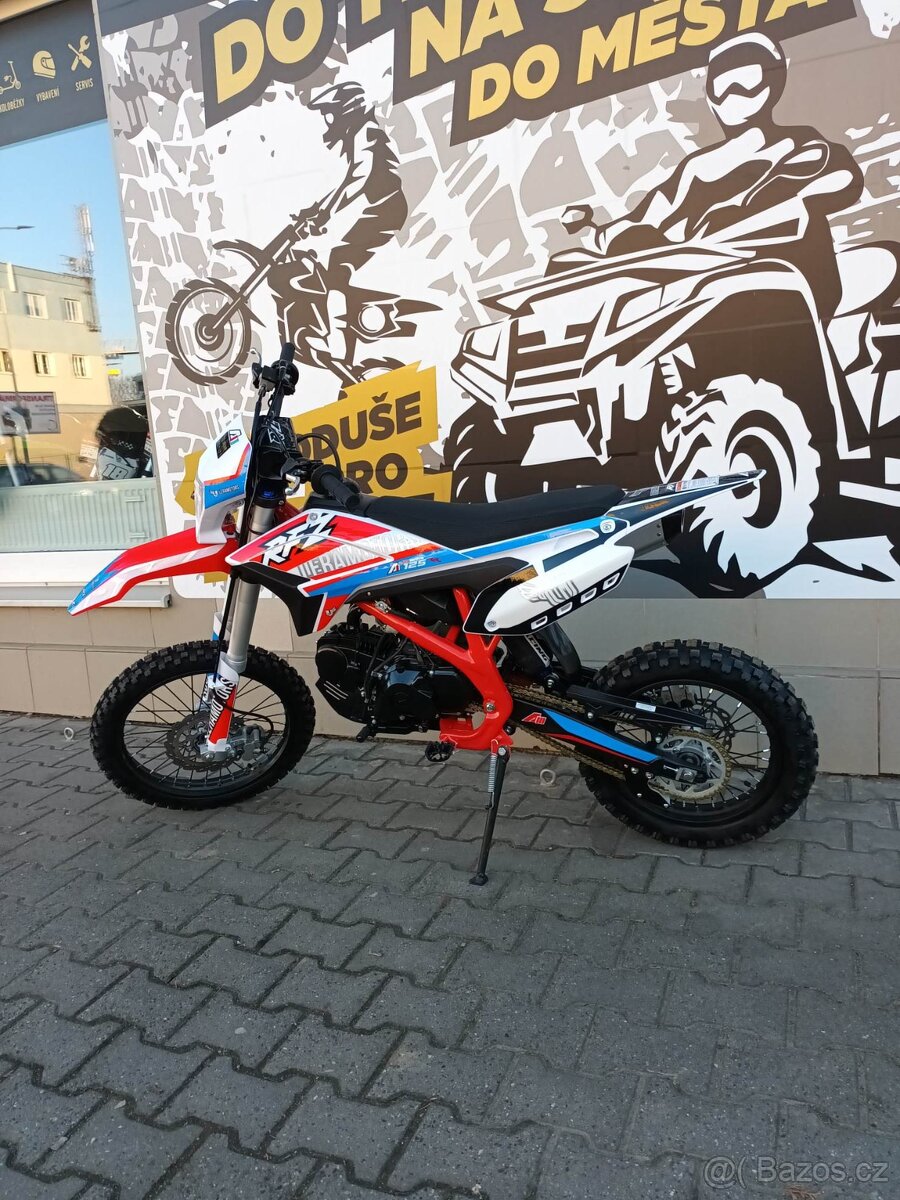 Pitbike Thunder 125cc 17x14 E-start červená - 13