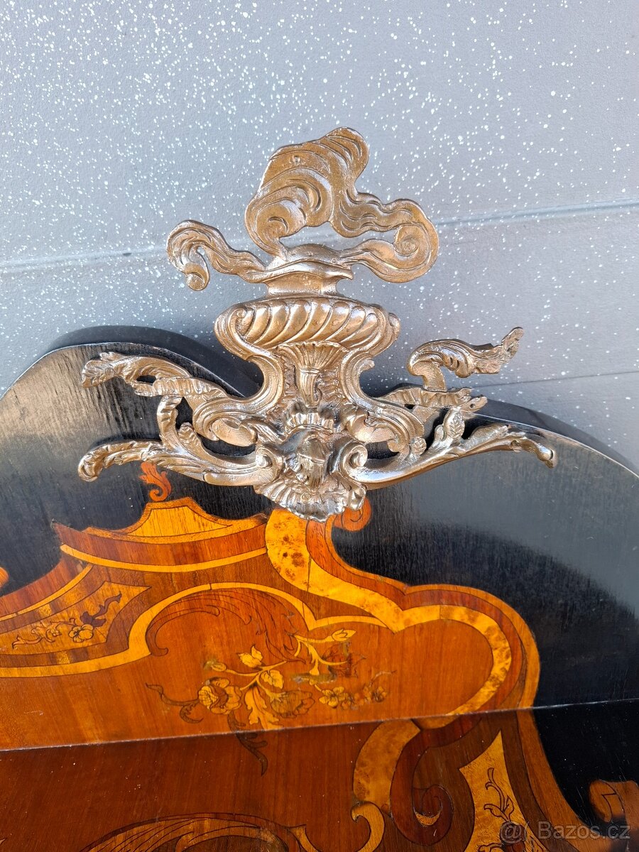 Intarzovaná konzole se zrcadlem 19.stoleti FRANCIE - 13