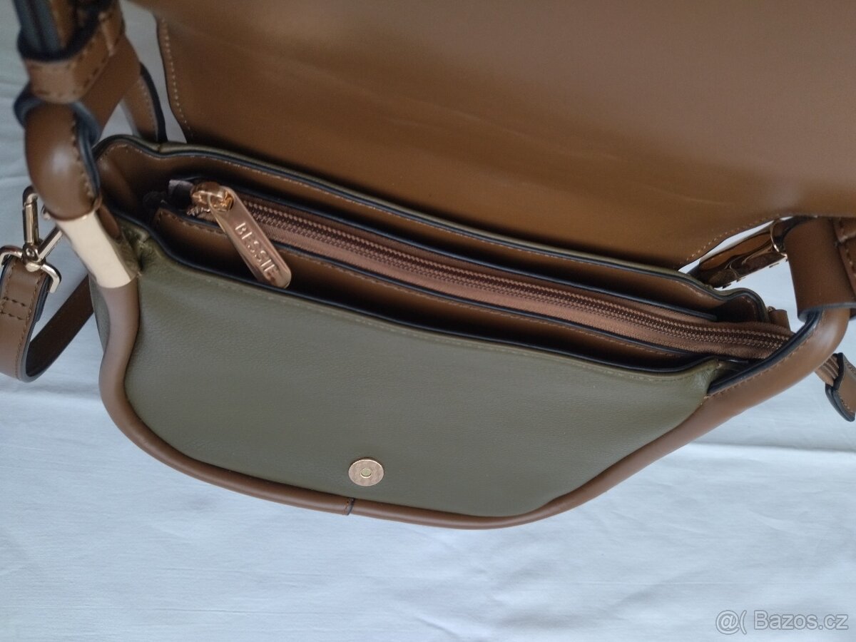 Kabelka Bessie London, přes rameno/crossbody,olivová - 13