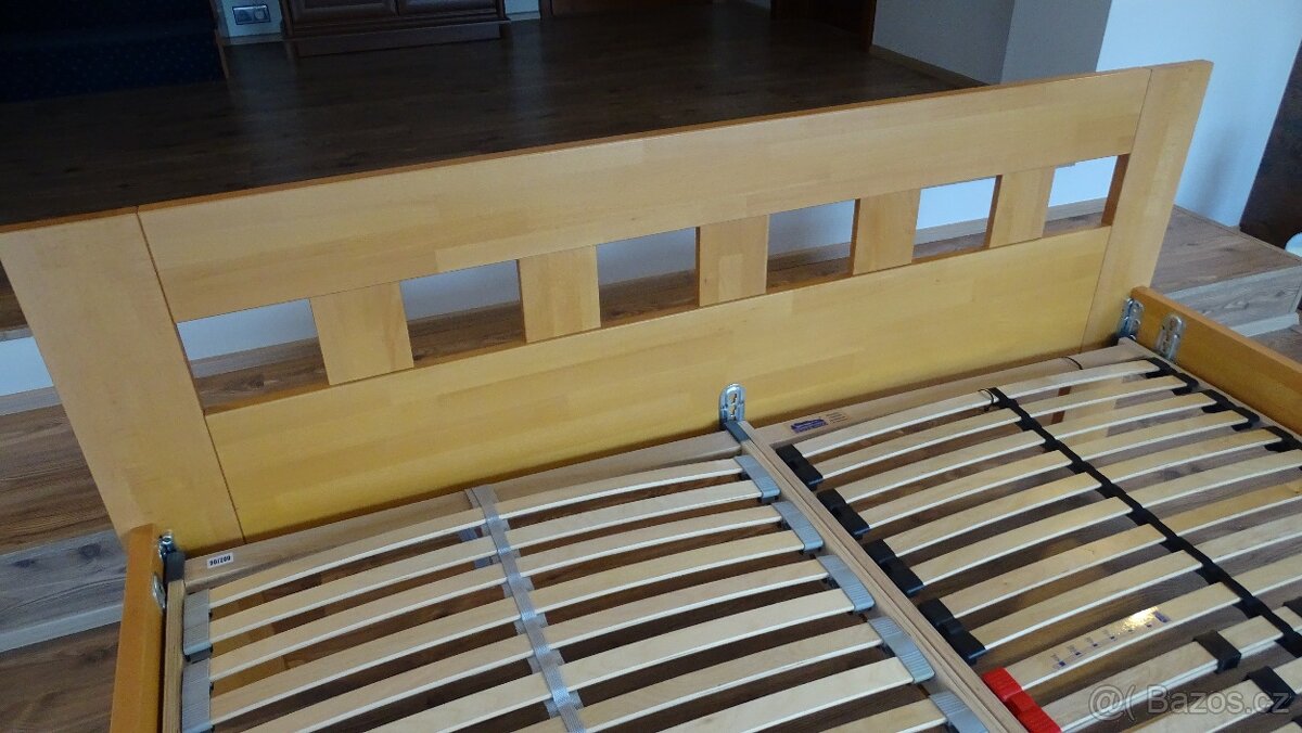 Postel masiv 180x200 včetně roštů - 13