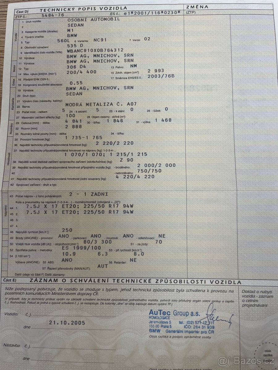 Prodám BMW 535d E60 - 13