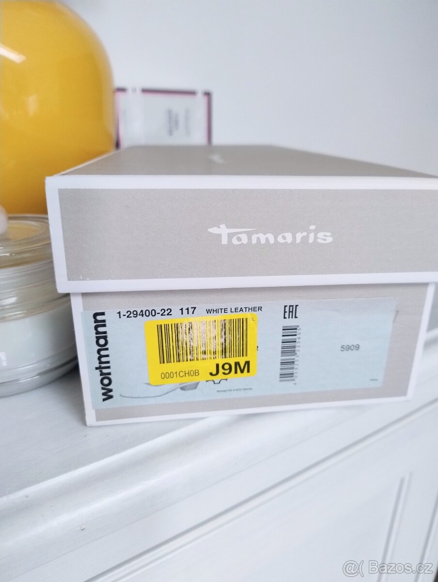 Lodičky Tamaris z pravé kůže vel.37. Nové s krabicí - 13